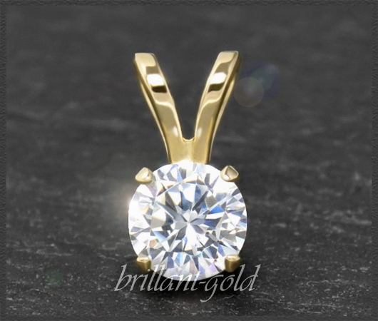 Brillant Anhänger 750 Gold; 1,01ct, River D, VVS1